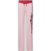 Juicy Couture Flared Cut Sweatpants mit Label-Stitching Modell 'LISA' in Pink, Größe L von Juicy Couture