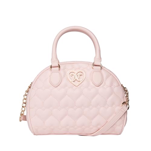 Juicy Couture Flawless Dome Satchel, Handtasche mit verstellbarem Schultergurt und Tragegriff oben, Heart Quilted Powd, Einheitsgröße von Juicy Couture