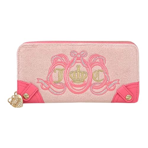 Juicy Couture Große Geldbörse mit umlaufendem Reißverschluss für Damen, Lovers Club Pink Diamond/Pink, Large Juicy Couture Große Geldbörse mit umlaufendem Reißverschluss für Damen, Lovers Club Pink Diamond/Pink, Large von Juicy Couture