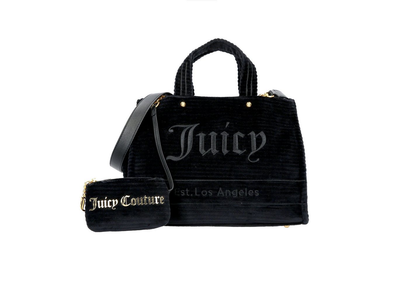 Juicy Couture Henkeltasche Iris Velvet Stripes, Baumwolle von Juicy Couture