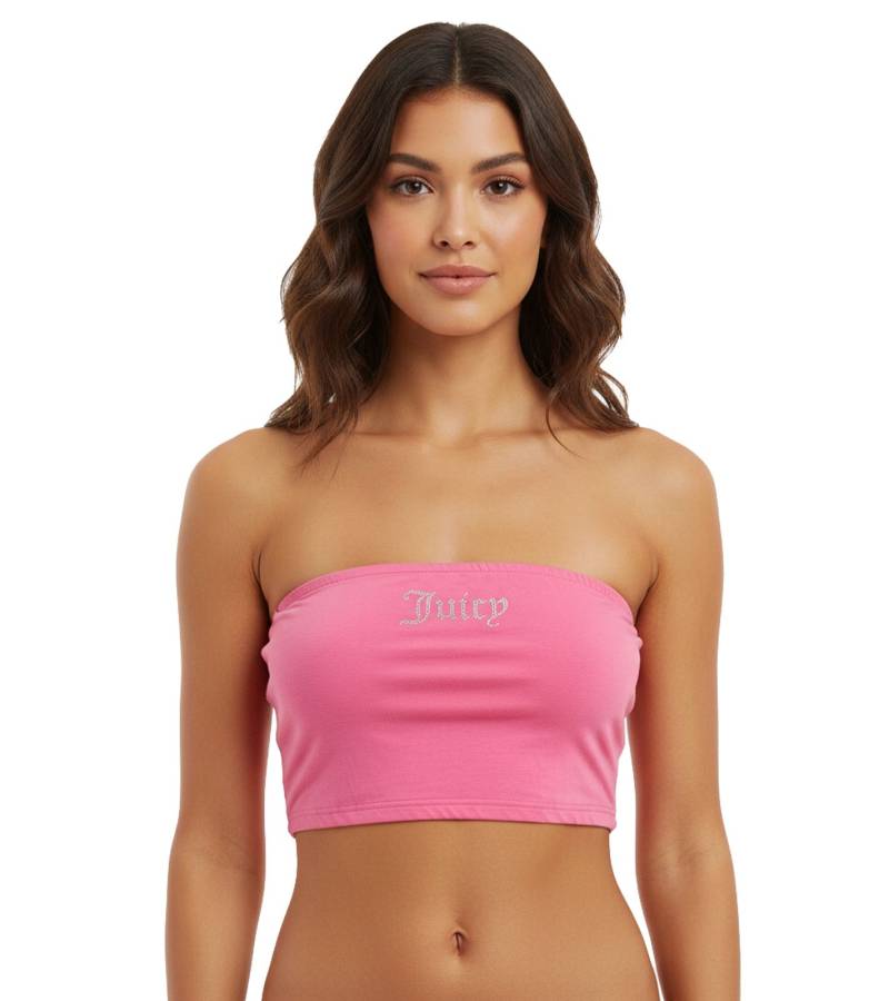 Juicy Couture Jersey Babey Bandeau Top Knallrosa von Juicy Couture