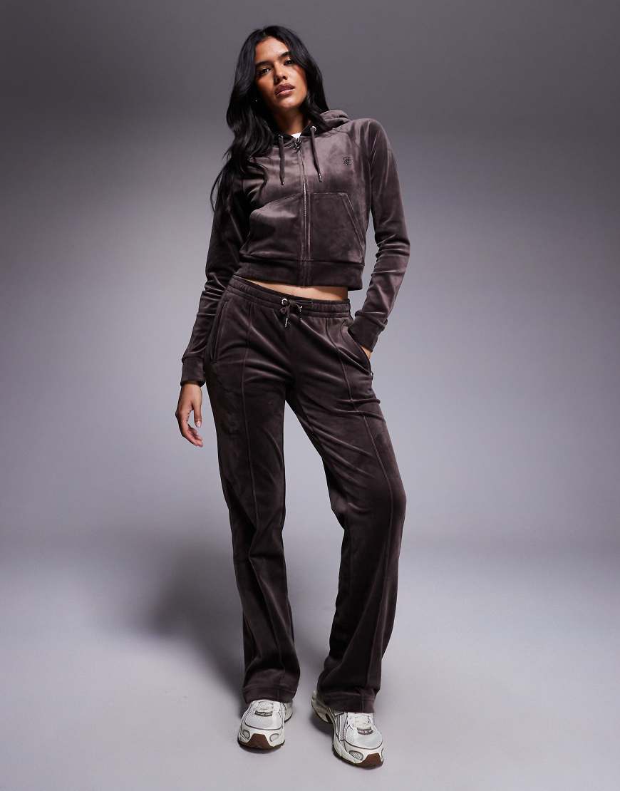 Juicy Couture - Jogginghose aus Velours in Braun, Kombiteil-Brown von Juicy Couture