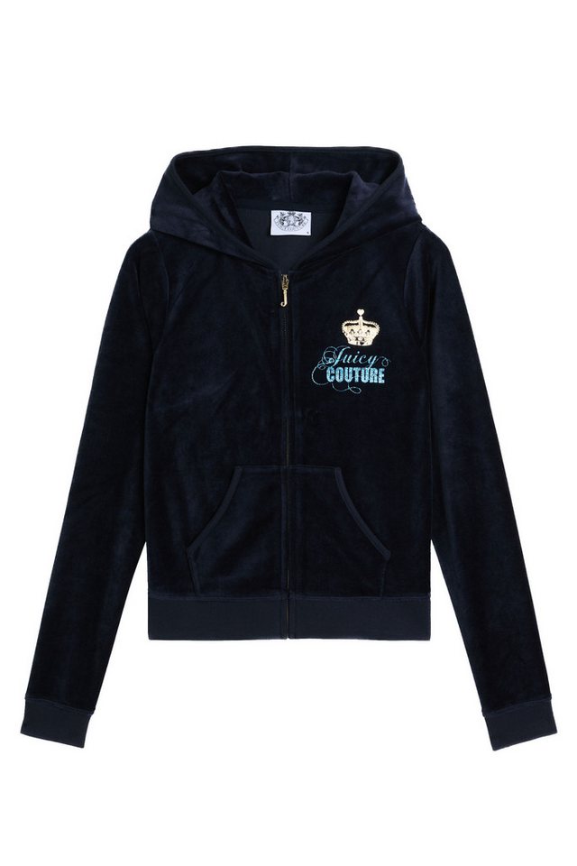 Juicy Couture Kapuzennickijacke HER MAJESTY ROBYN HOODIE Damen Trainingsjacke Damen, Sweatjacke mit Kapuze, Velour, mit Glitzer, Sale Juicy Couture Kapuzennickijacke HER MAJESTY ROBYN HOODIE Damen Trainingsjacke Damen, Sweatjacke mit Kapuze, Velour, mit Glitzer, Sale von Juicy Couture