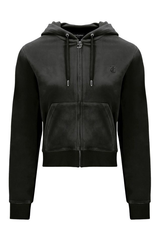 Juicy Couture Kapuzennickijacke ROBERTSON CLASS Damen Trainingsjacke Damen, Sweatjacke mit Kapuze, Velour, mit Glitzer, Sale von Juicy Couture