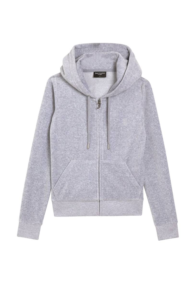 Juicy Couture Kapuzennickijacke "ROBERTSON HOODIE . Damen" mit Kapuze Trainingsjacke Damen, Sweatjacke mit Kapuze, Velour, mit Glitzer, Sale von Juicy Couture