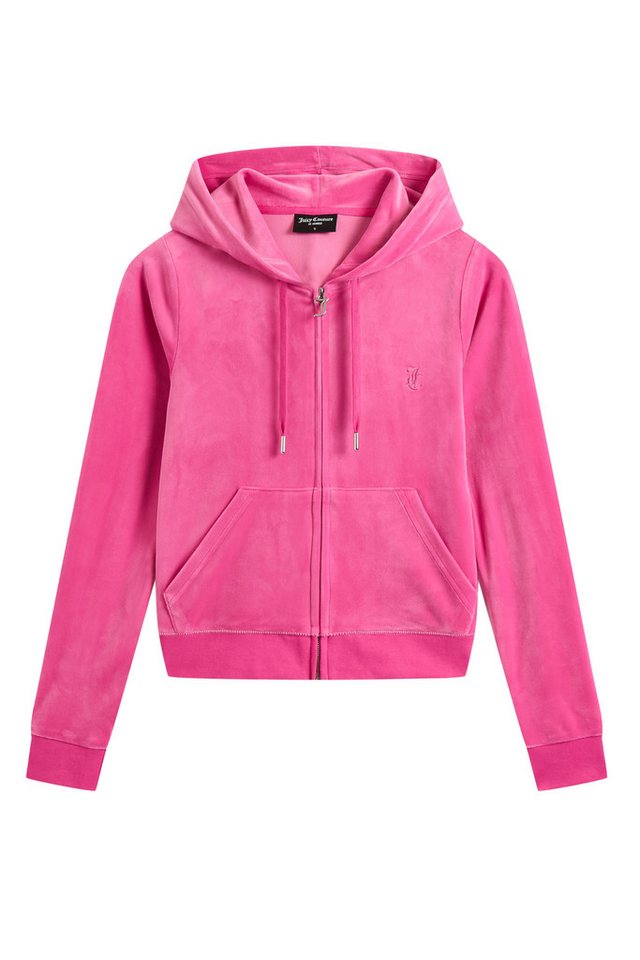 Juicy Couture Kapuzennickijacke ROBERTSON HOODIE Damen Trainingsjacke Damen, Sweatjacke mit Kapuze, Velour, mit Glitzer, Sale von Juicy Couture