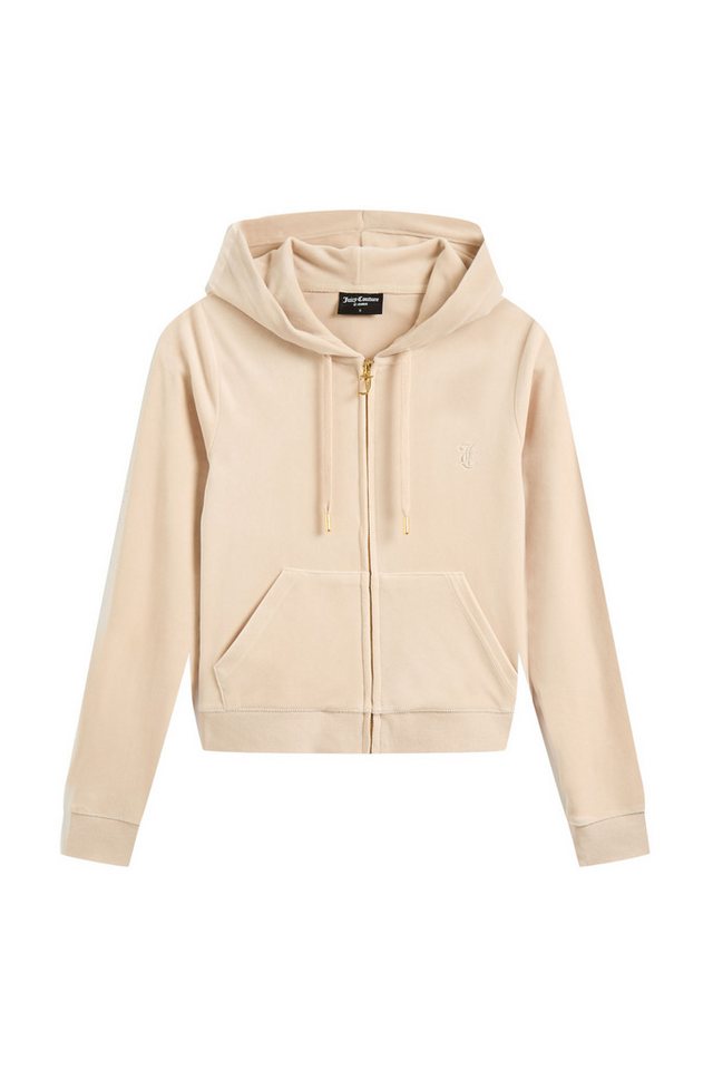 Juicy Couture Kapuzennickijacke ROBERTSON HOODIE GOLD _ Damen Trainingsjacke Damen, Sweatjacke mit Kapuze, Velour, mit Glitzer, Sale von Juicy Couture