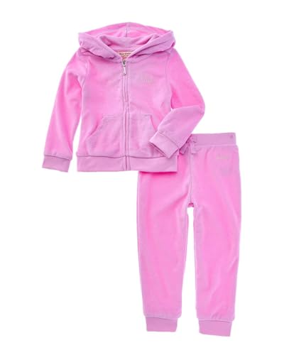 Juicy Couture Mädchen 2pc Jog Jogging-Set, Cj Purple, 8/10 von Juicy Couture