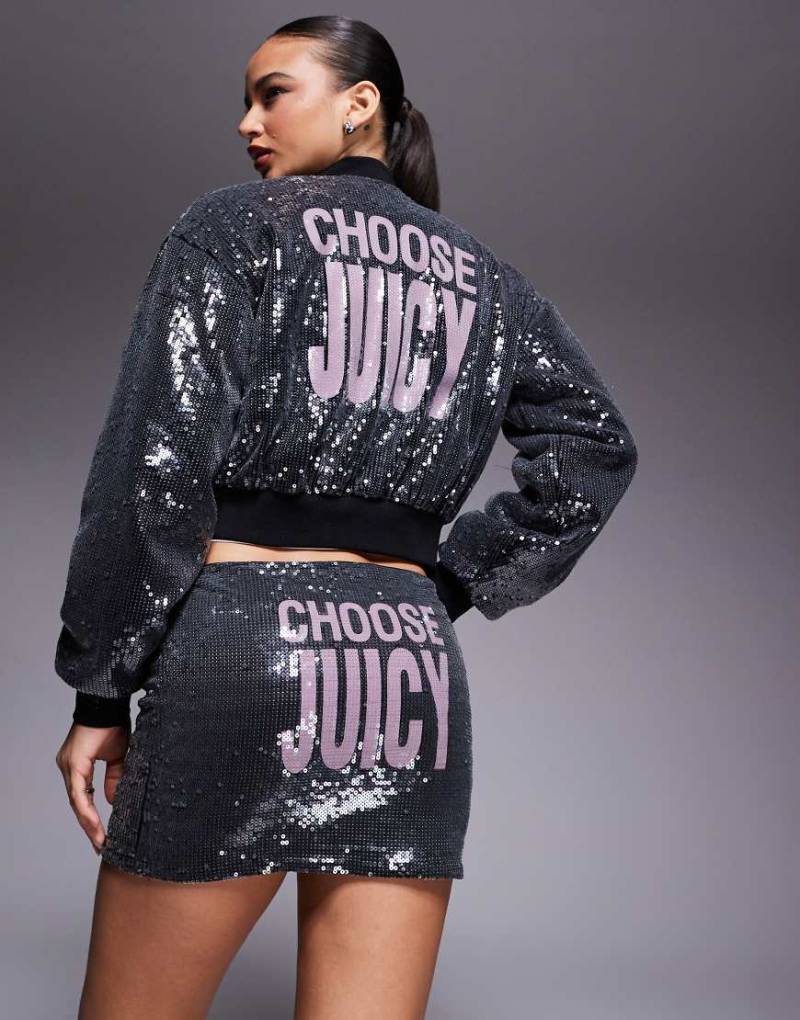 Juicy Couture - Pailletten-Minirock in Schwarz von Juicy Couture