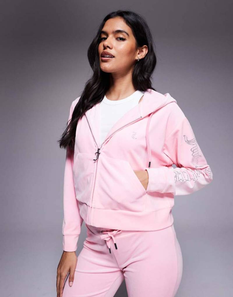 Juicy Couture - Relaxed Fit Kapuzenjacke in Rosa, Kombiteil von Juicy Couture