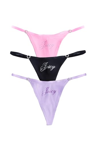 Juicy Couture Script 3-Pack Thong von Juicy Couture