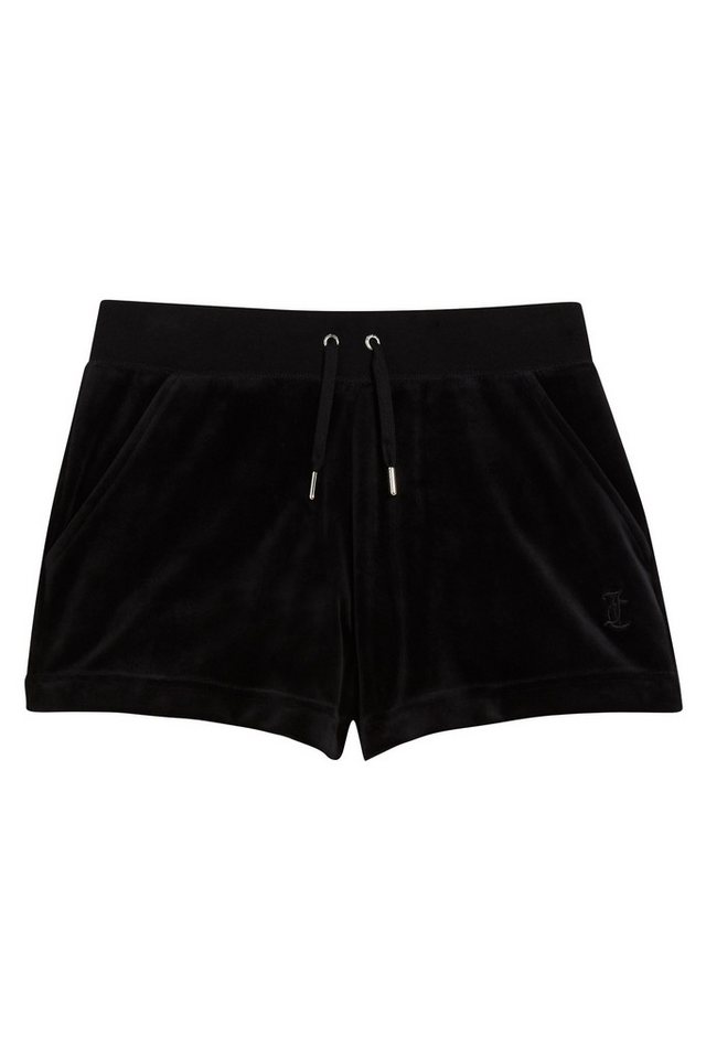 Juicy Couture Shorts EVE CLASSIC VELOUR SHORT WITH BACK POCKET Damen Trainingshose Damen, Sweatshorts, Velour, kurze Hose mit Glitzer, Sale von Juicy Couture