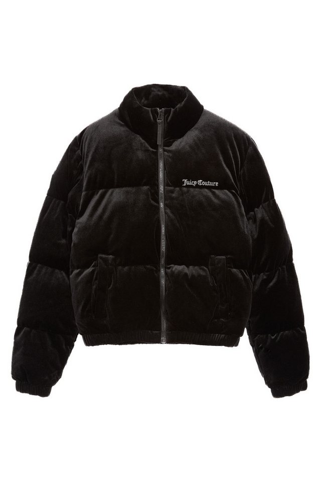 Juicy Couture Steppjacke JUICY VELOUR PUFFA JACKET Damen Steppjacke Damen, Winterjacke, Übergangsjacke, Velour, Glitzer, Sale von Juicy Couture