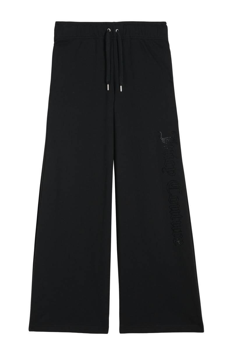 Juicy Couture Sweathose "ANNEN ULTRA LOW WIDE LEG TRACKPANT Damen" Trainingshose Damen, Sweathose, Velour, Jogginghose mit Glitzer, Sale von Juicy Couture