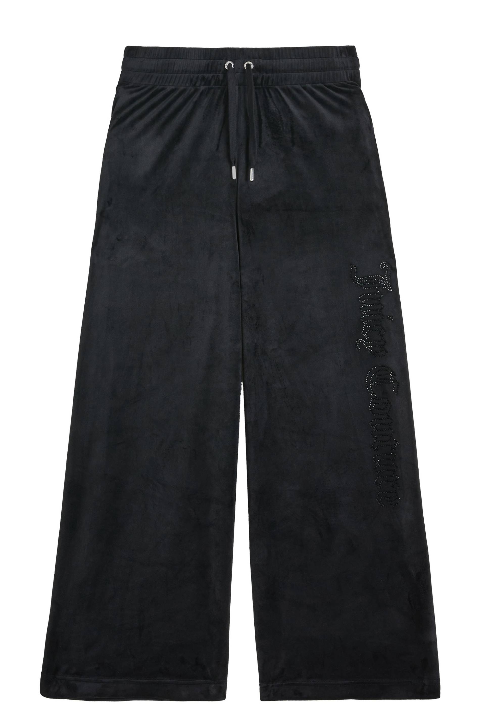 Juicy Couture Sweathose "CHEVIOT CUFFED VELOUR JOGGER Damen" Trainingshose Damen, Sweathose, Velour, Jogginghose mit Glitzer, Sale von Juicy Couture
