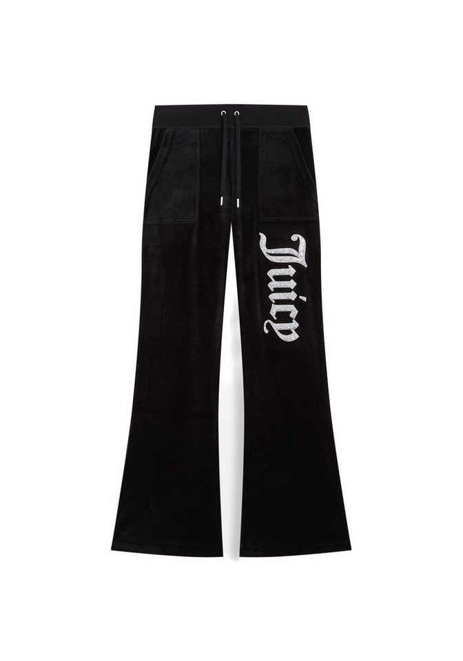 Juicy Couture Sweathose LAYLA CAVIAR TRACKPANT_ Damen Trainingshose Damen, Sweathose, Velour, Jogginghose mit Glitzer, Sale von Juicy Couture
