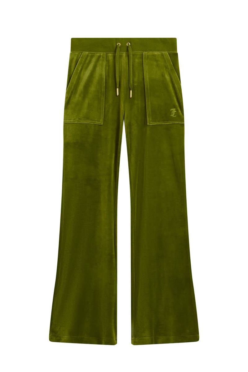 Juicy Couture Sweathose "LAYLA LOW RISE POCKET GOLD HARDWARE Damen" Trainingshose Damen, Sweathose, Velour, Jogginghose mit Glitzer, Sale von Juicy Couture