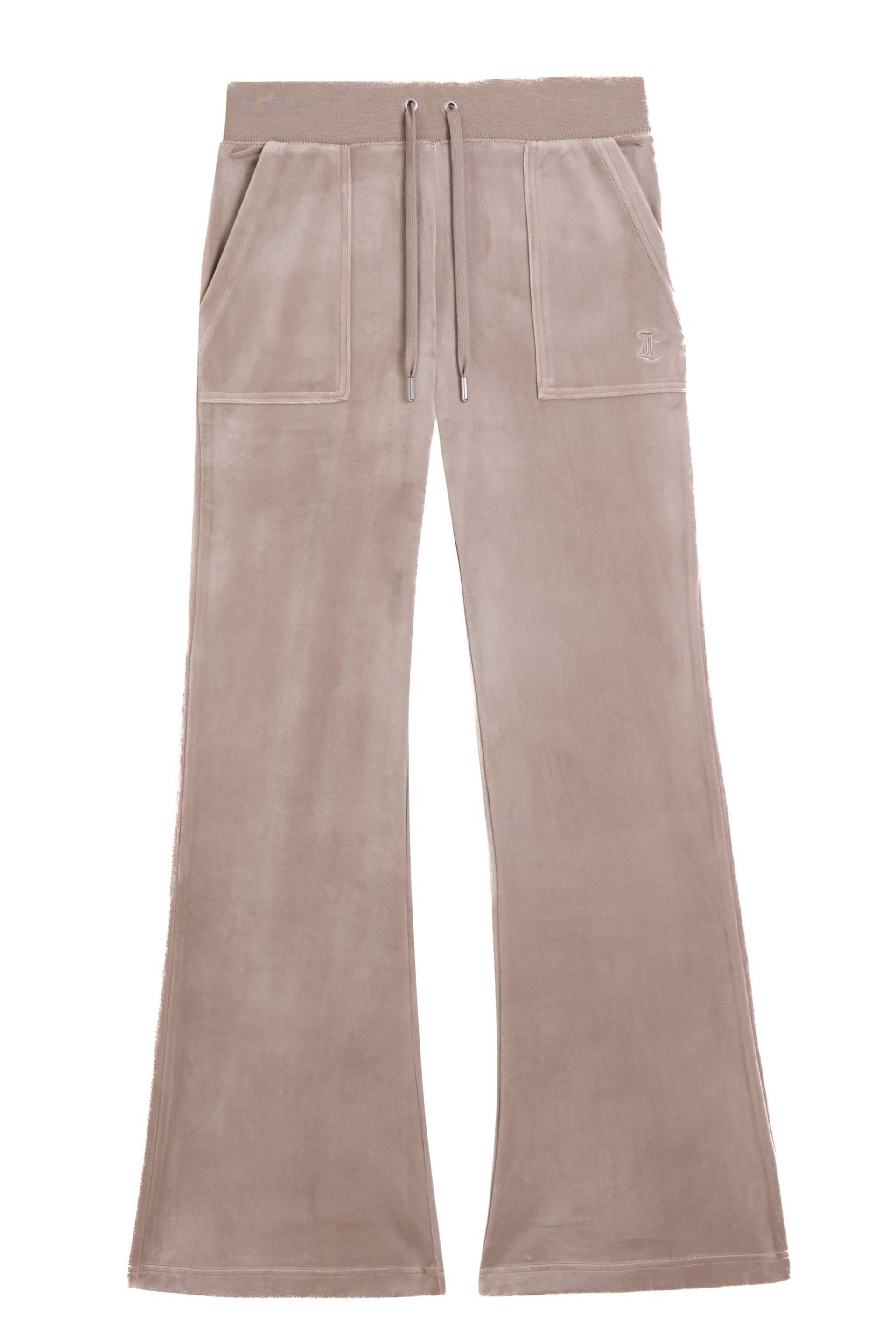 Juicy Couture Sweathose "LAYLA LOW RISE POCKETED FLARE PANT. Damen" Trainingshose Damen, Sweathose, Velour, Jogginghose mit Glitzer, Sale von Juicy Couture
