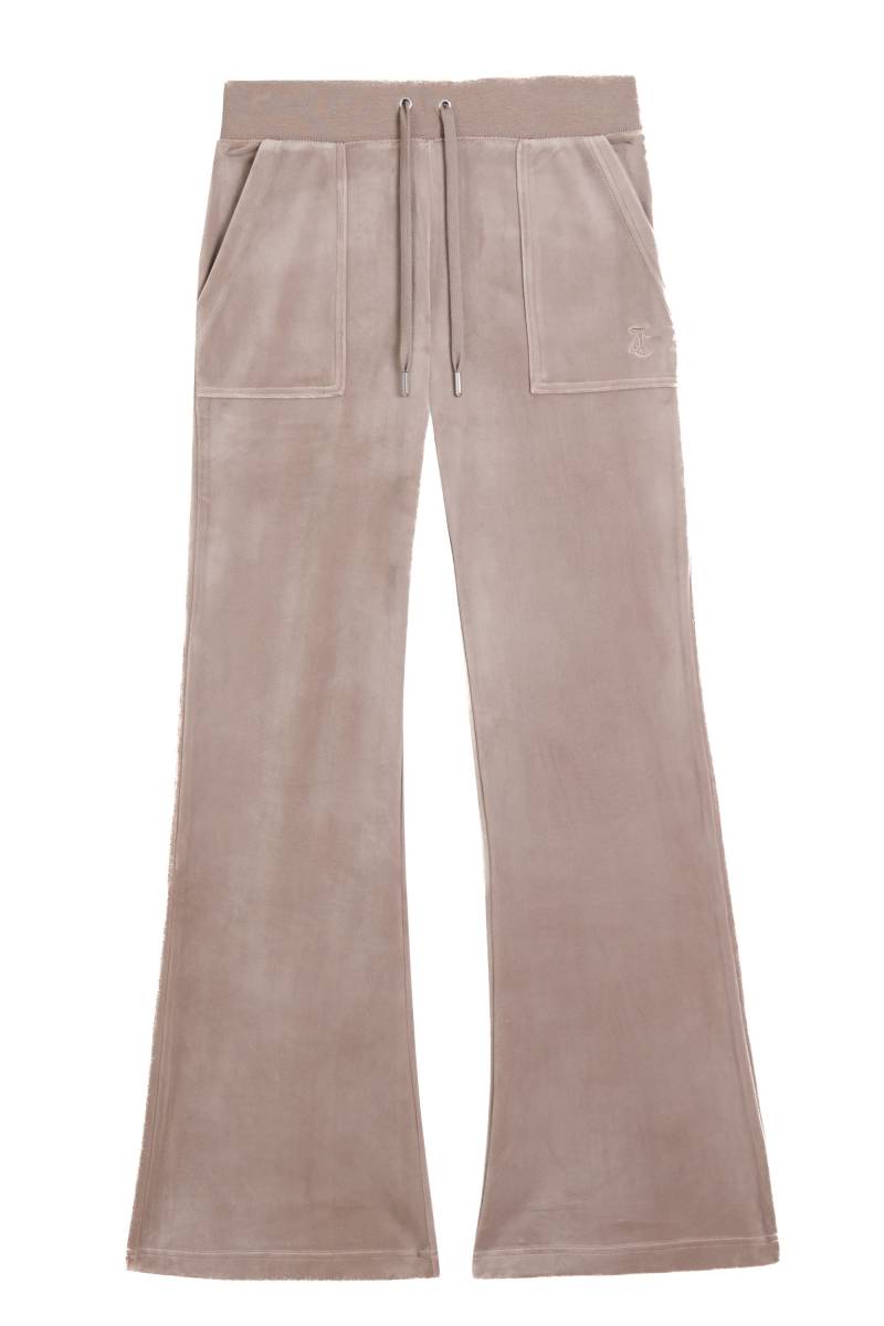 Juicy Couture Sweathose "LAYLA LOW RISE POCKETED FLARE PANT. Damen" Trainingshose Damen, Sweathose, Velour, Jogginghose mit Glitzer, Sale von Juicy Couture