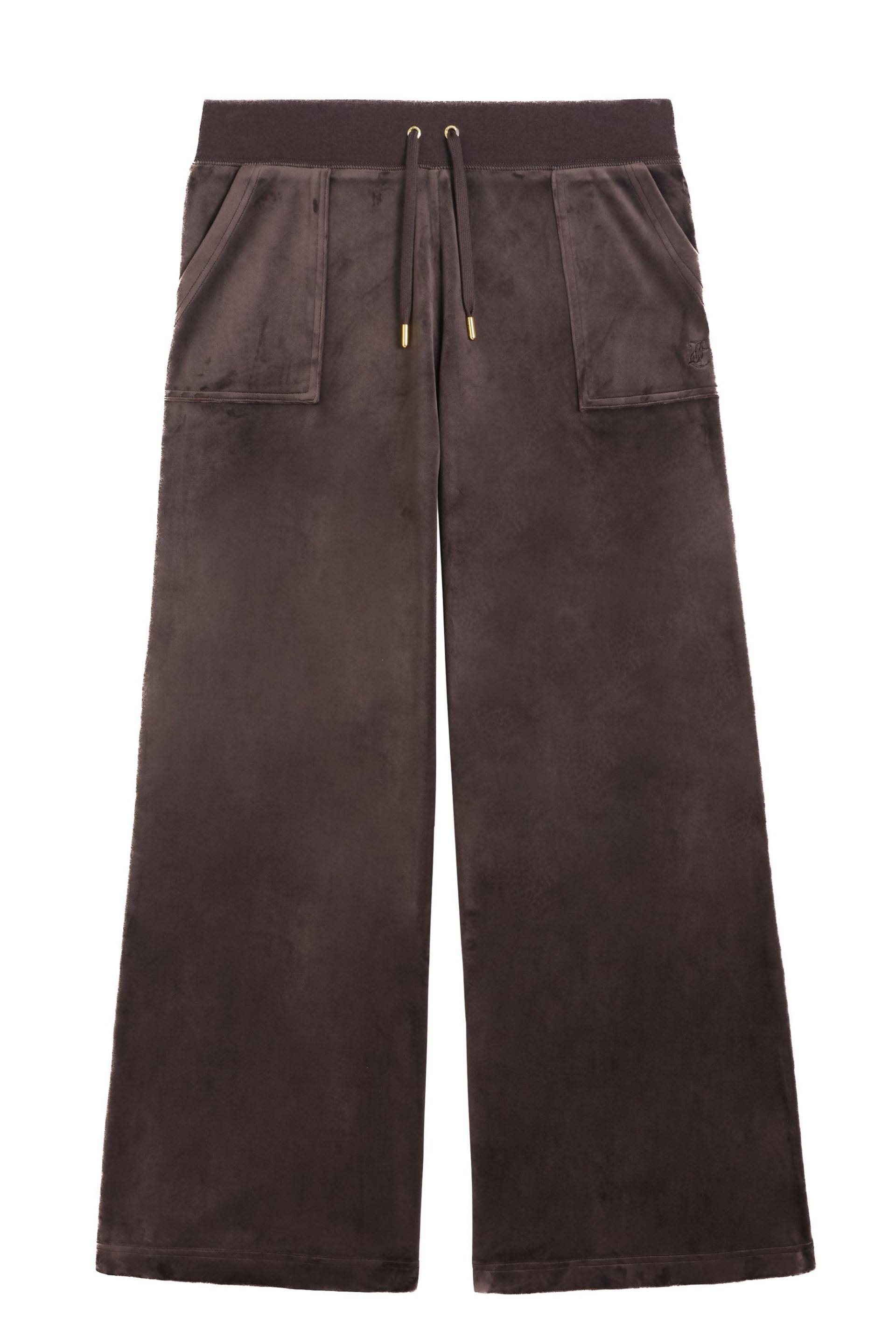 Juicy Couture Sweathose "WIDE LEG JOGGER GOLD WITH JC EMBROIDERY Damen" Trainingshose Damen, Sweathose, Velour, Jogginghose mit Glitzer, Sale von Juicy Couture