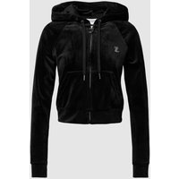 Juicy Couture Sweatjacke mit seitlichen Eingrifftaschen Modell 'MADISON' in Black, Größe L von Juicy Couture