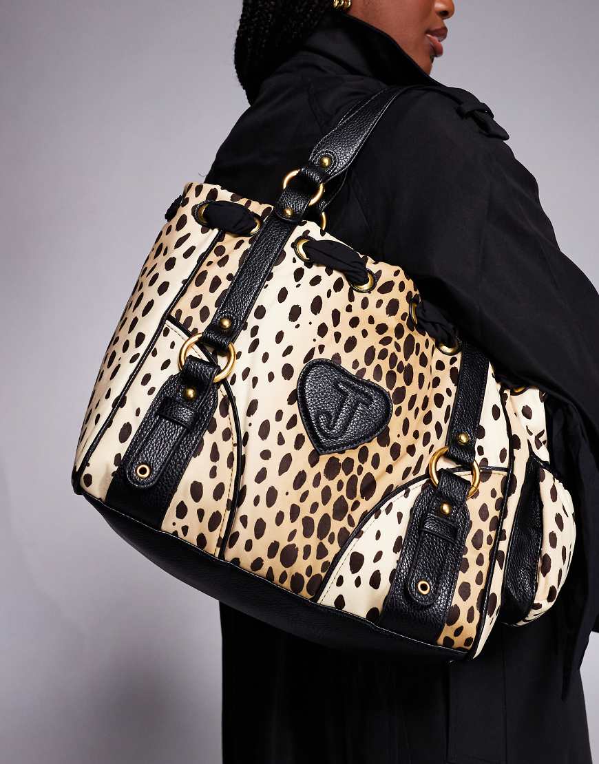 Juicy Couture - Tasche in Naturfarbe mit Gepardenmuster im Y2K-Stil-Brown von Juicy Couture