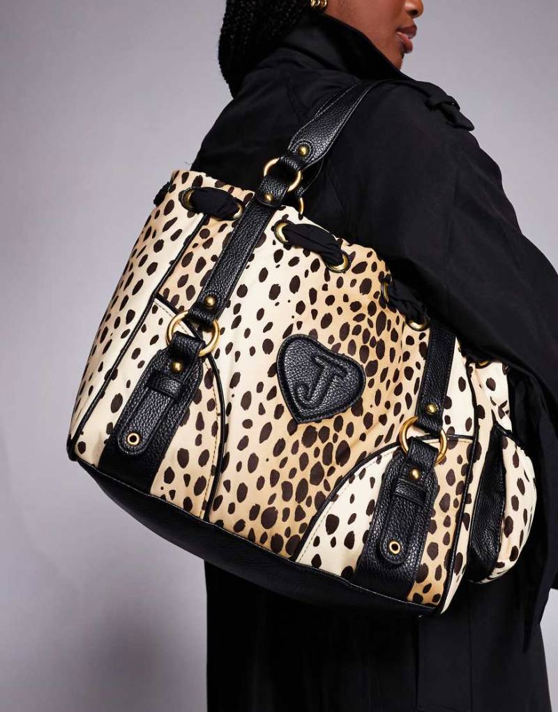 Juicy Couture - Tasche in Naturfarbe mit Gepardenmuster im Y2K-Stil-Brown Juicy Couture - Tasche in Naturfarbe mit Gepardenmuster im Y2K-Stil-Brown von Juicy Couture
