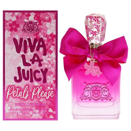 Juicy Couture Viva La Juicy Petals Please Eau de Parfum für Damen, Zerstäuber (100 ml), blumiger & fruchtiger Duft, Geschenk für Damen von Juicy Couture