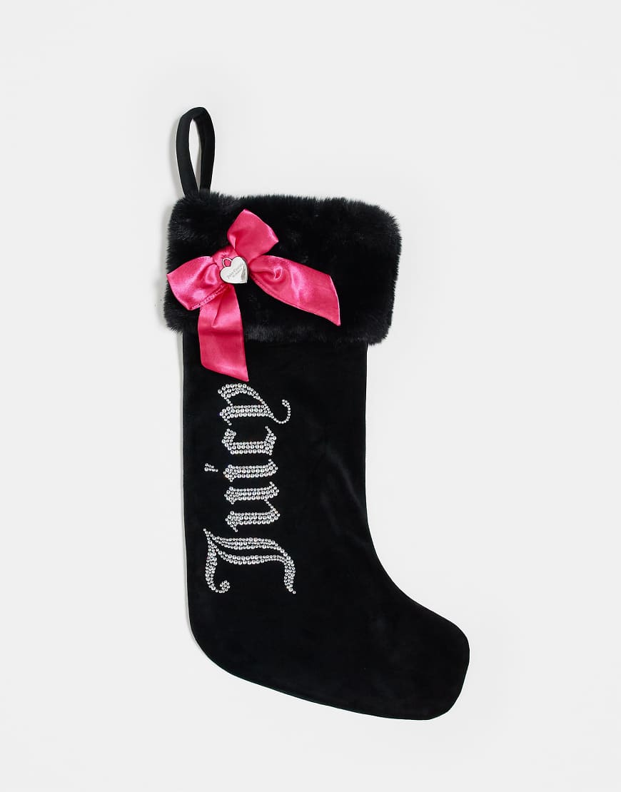 Juicy Couture - Weihnachtsstrumpf aus Velours in Schwarz von Juicy Couture