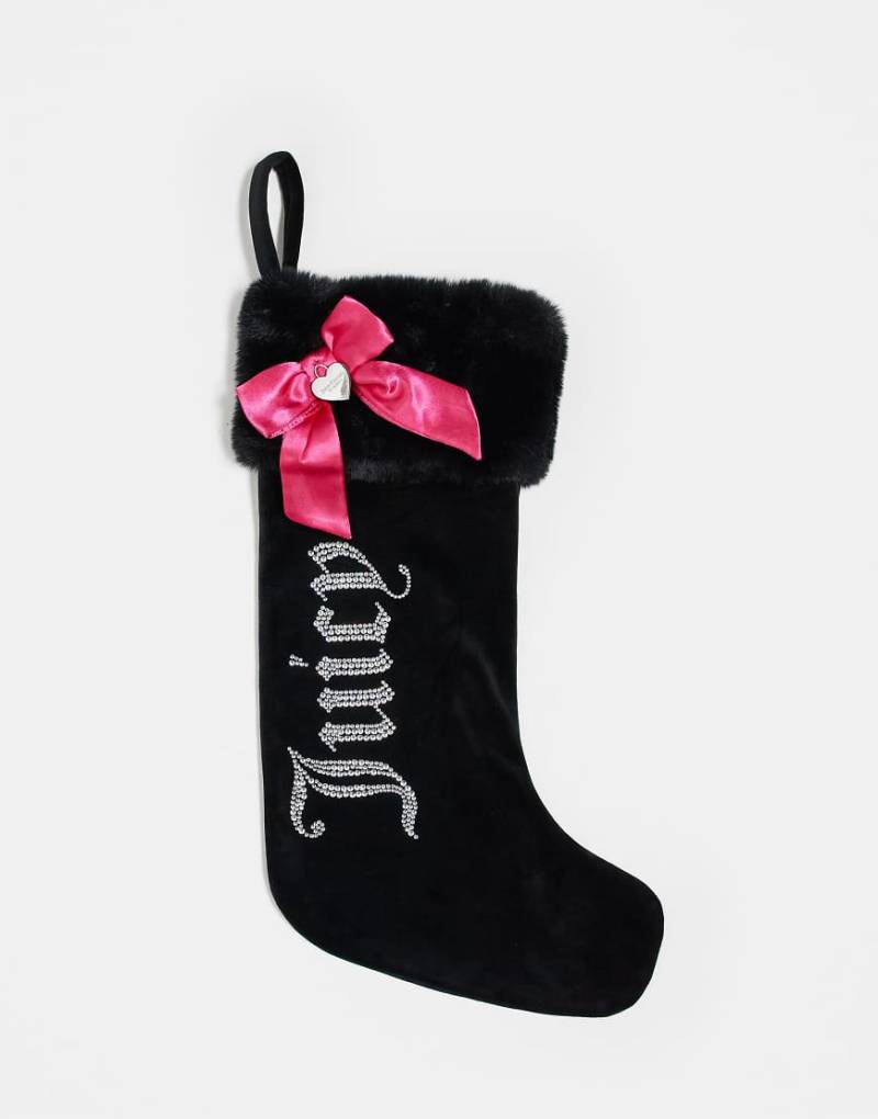 Juicy Couture - Weihnachtsstrumpf aus Velours in Schwarz von Juicy Couture