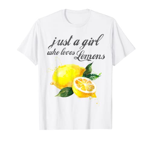 Just A Girl Who Loves Lemons Summer Cool Fruit Lus T-Shirt Just A Girl Who Loves Lemons Summer Cool Fruit Lus T-Shirt von Juicy Fruit Shop