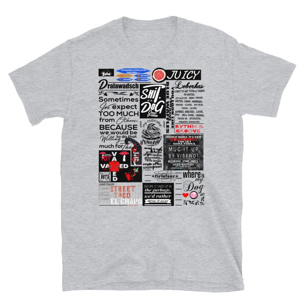 Lustiger Zeitungsbericht Kurzärmeliges Unisex-T-Shirt | Auch Zu Personalisieren von JuicyDeutschland