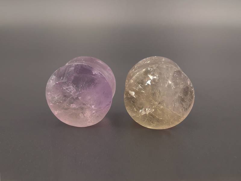 16mm Amethyst/Citrin Plugs 16mm Amethyst/Citrin Plugs von JujuStoneworks