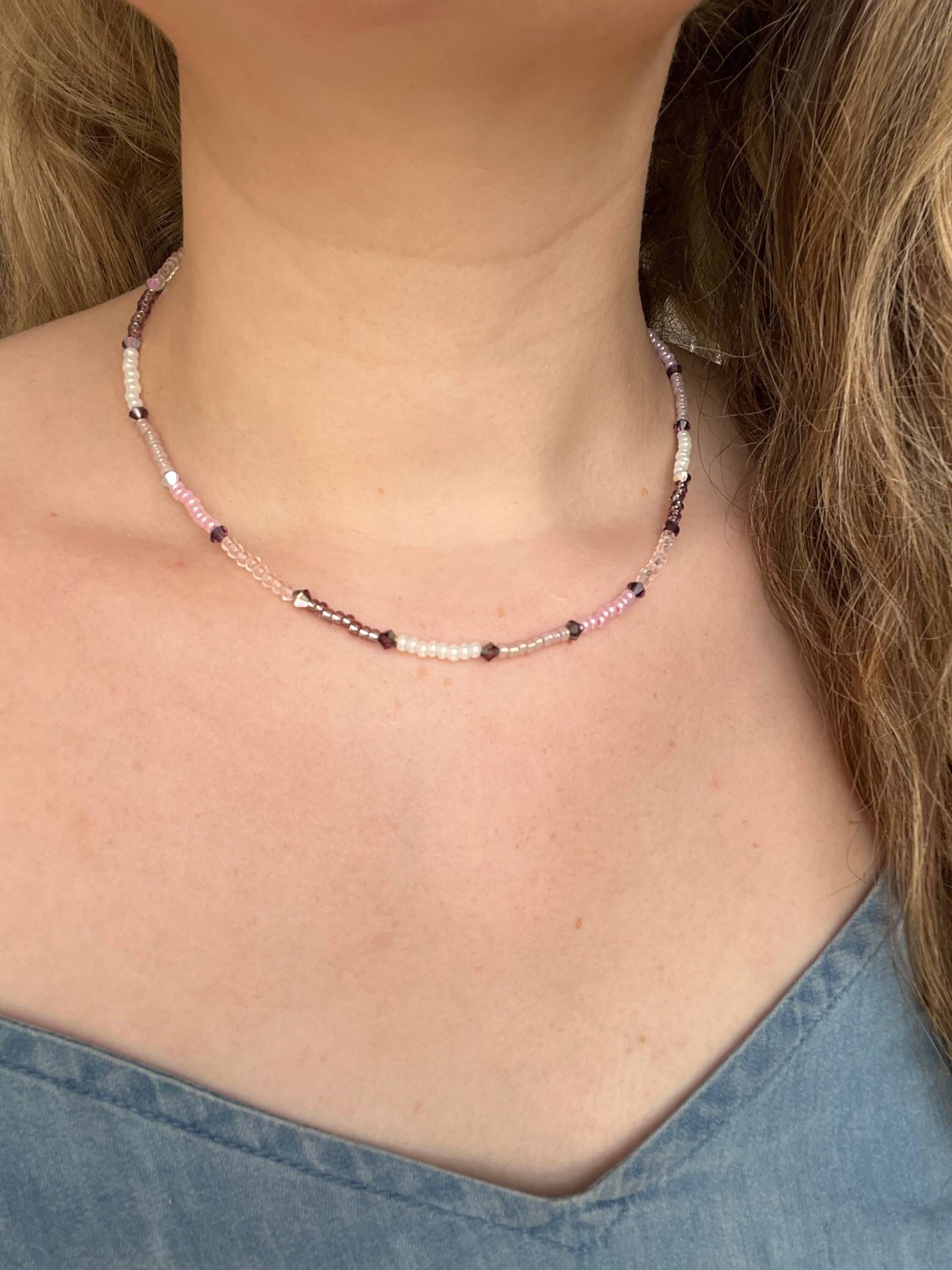 Perlenkette Mit Edelsteinen | Minimal Perlenkette Mit Edelsteinen | Minimal von Jujusperlen