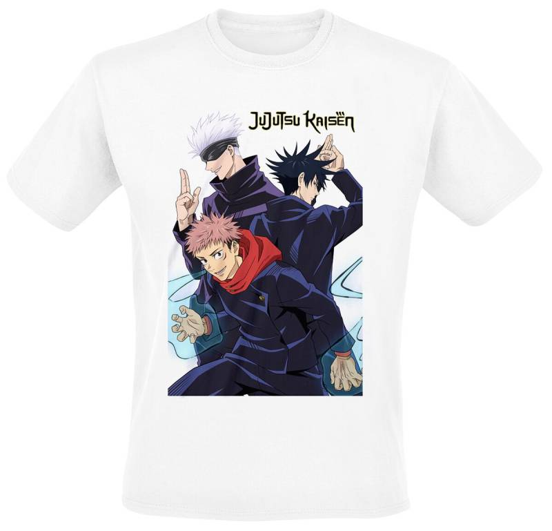 Jujutsu Kaisen Trio T-Shirt weiß in XXL von Jujutsu Kaisen