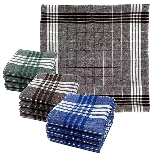 JukLoos Herren Taschentücher 100% Baumwolle Stofftaschentücher 40 x 40 cm von JukLoos