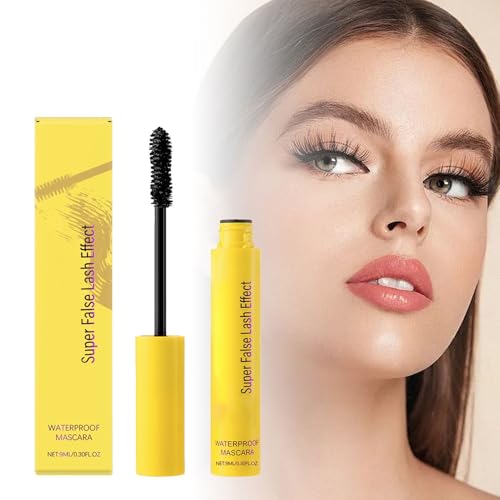 Ultra Fine Waterproof Mascara, Wimperntusche Lange Wimpern, Wasserfest Feiner Pinsel Schwarz Wimpern, Long-lasting Cream Mit Silk Fiber von Jukeoiu