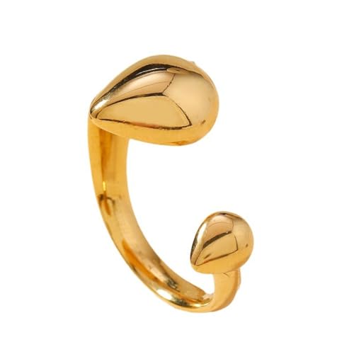 Jukoclut Klobiger Statement-Ring für Damen, 18 Karat vergoldet, Edelstahl, Zirkonia, Verlobungsringe, Edelstahl, Zirkonia von Jukoclut