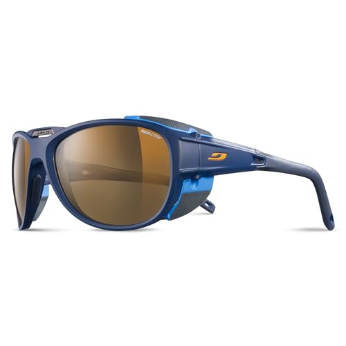 Julbo Herren Explorer 2.0 Sonnenbrille, Dunkelblau Matt/Cyanblau, Einheitsgröße von Julbo