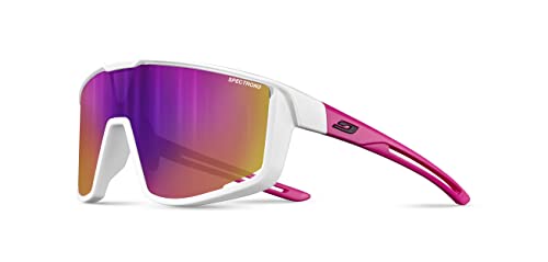 JULBO Unisex Kids Fury S Sunglasses, Weiß Glänzend/Rosa, One Size von Julbo