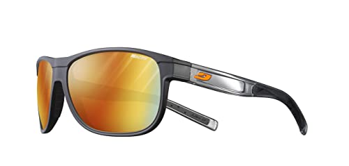 JULBO Unisex Renegade M Sunglasses, Schwarz/Grau Durchscheinend Glänzend, One Size von Julbo