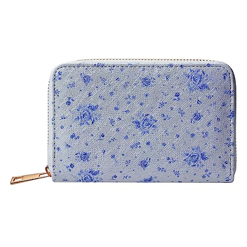 Juleeze Brieftasche 10x15 cm Weiß Blau Kunststoff Rechteck Rosen von Juleeze