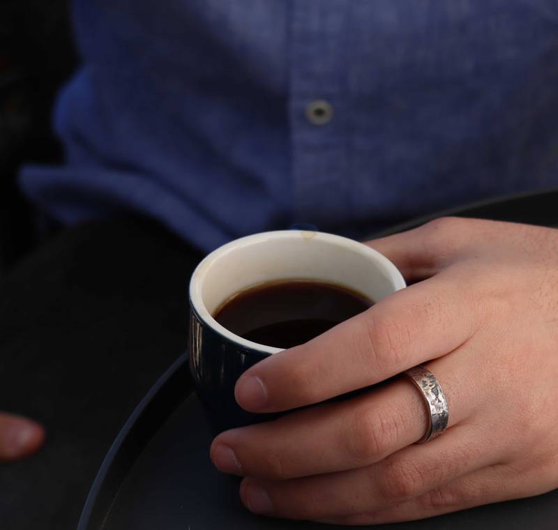 Raue Gipsstruktur - Herrenring von Julemich