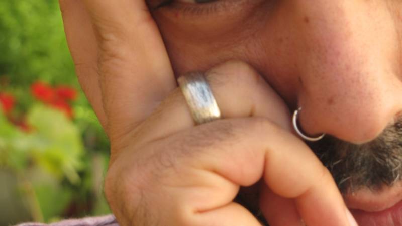 Trauring Konvexer Und Gekratzter Silber Herrenring von Julemich