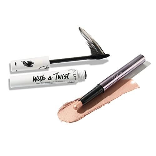 Julep Eyeshadow 101 Crème to Powder Waterproof Eyeshadow Stick, Champagne Shimmer & With a Twist Lash Boosting Volumizing and Extenening Mascara with Bamboo von Julep