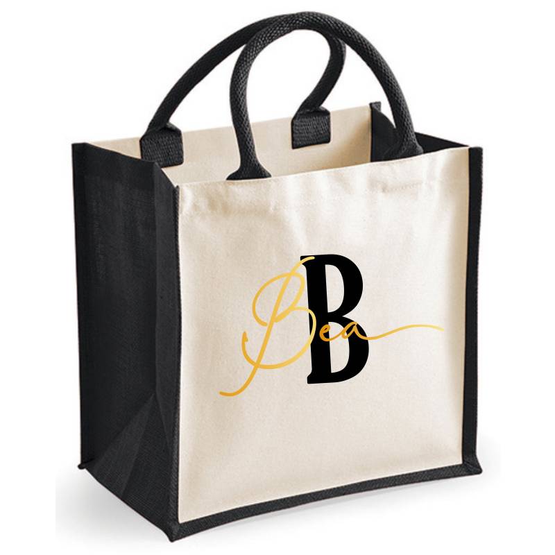 Jute-Canvas-Tasche, Jutebeutel, Personalisierte Tasche Jute-Canvas-Tasche, Jutebeutel, Personalisierte Tasche von JulesBastelbude