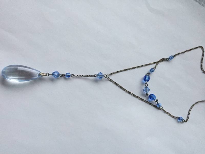 Abgestufte Halskette Vintage Blauer Stein, Elegant Und Zierlich Abgestufte Halskette Vintage Blauer Stein, Elegant Und Zierlich von JulesJewelsJJShop