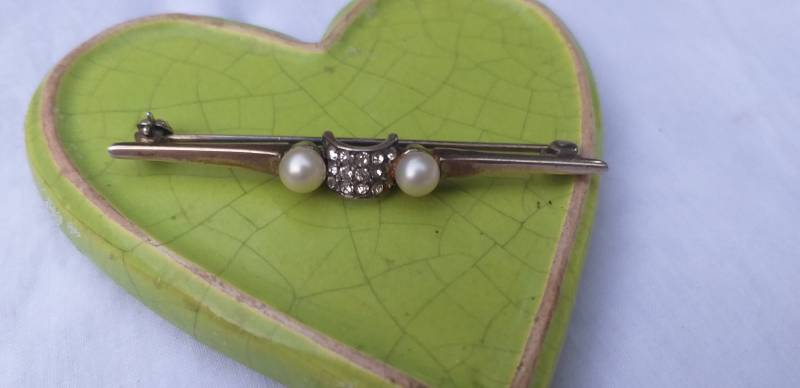 Brosche 835Er Silber Vergoldet Vintage 50-60Iger Jahre von JulesLaedchen