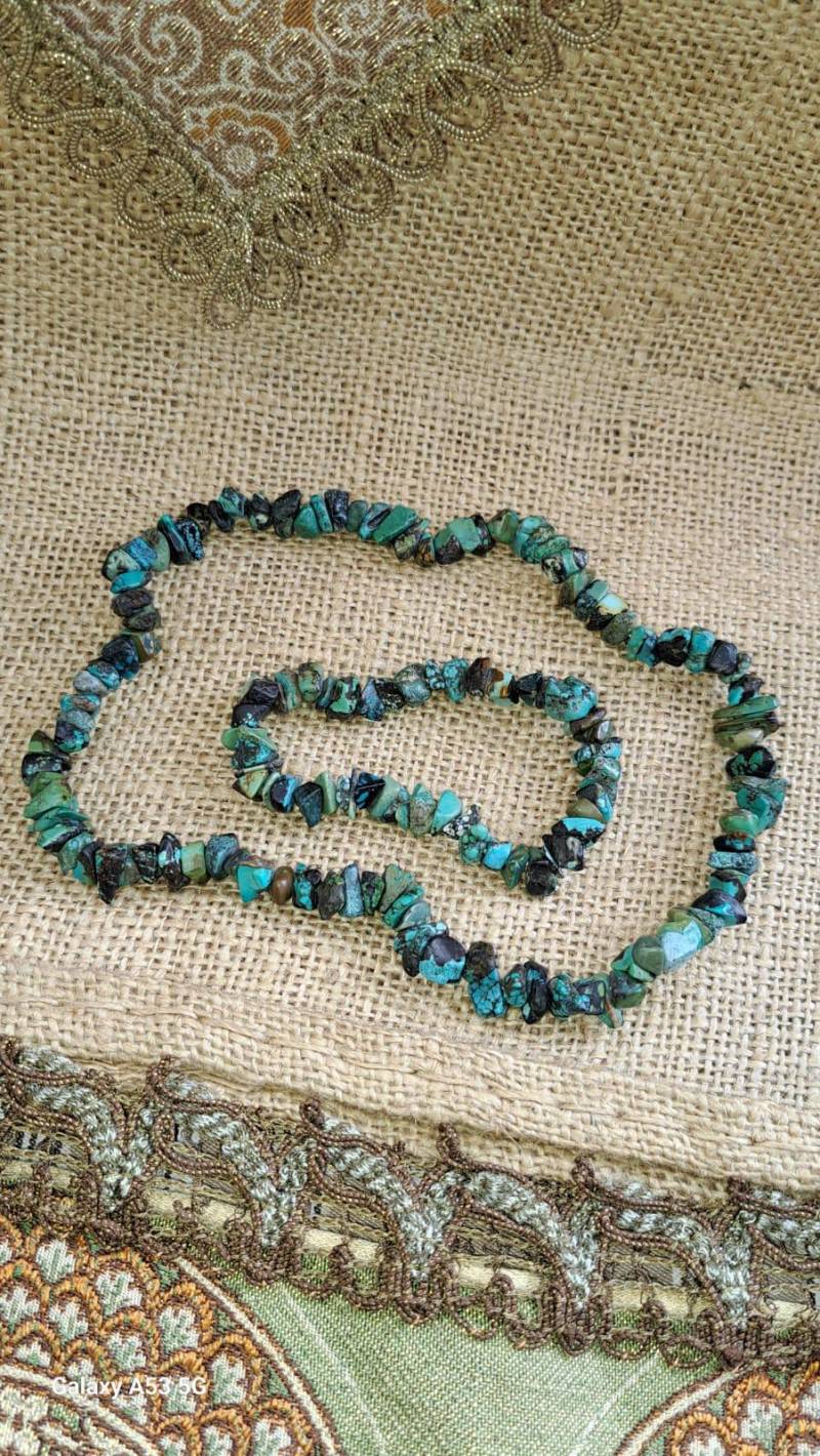 Halskette Mit Armband Türkis Halbedelstein von JulesLaedchen