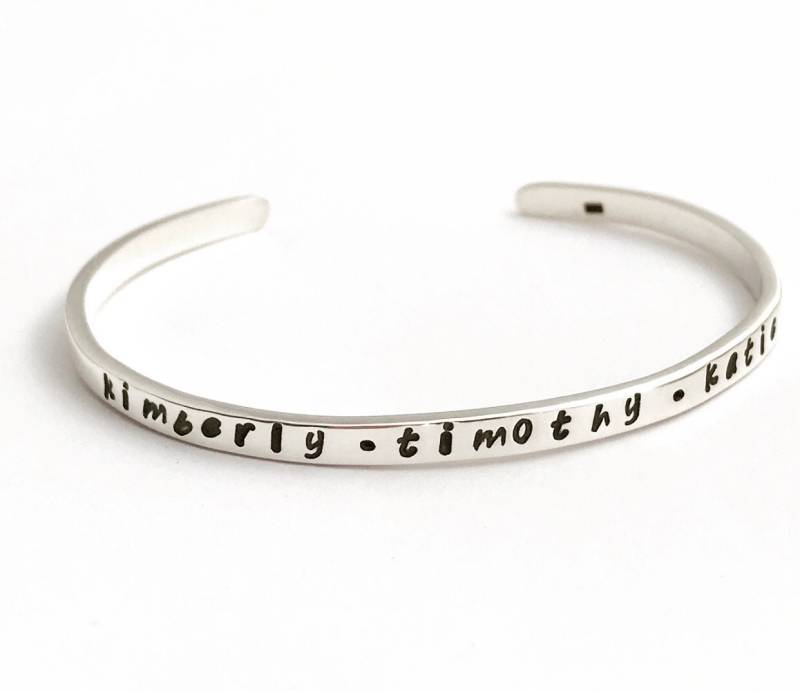 Geheime Nachricht Manschette Personalisiertes Handgemachtes Armband Made in Australia Massives Sterling Silber - Auf Der Innenseite Für Aussen Geheime Nachricht Manschette Personalisiertes Handgemachtes Armband Made in Australia Massives Sterling Silber - Auf Der Innenseite Für Aussen von JulesReadJewellery